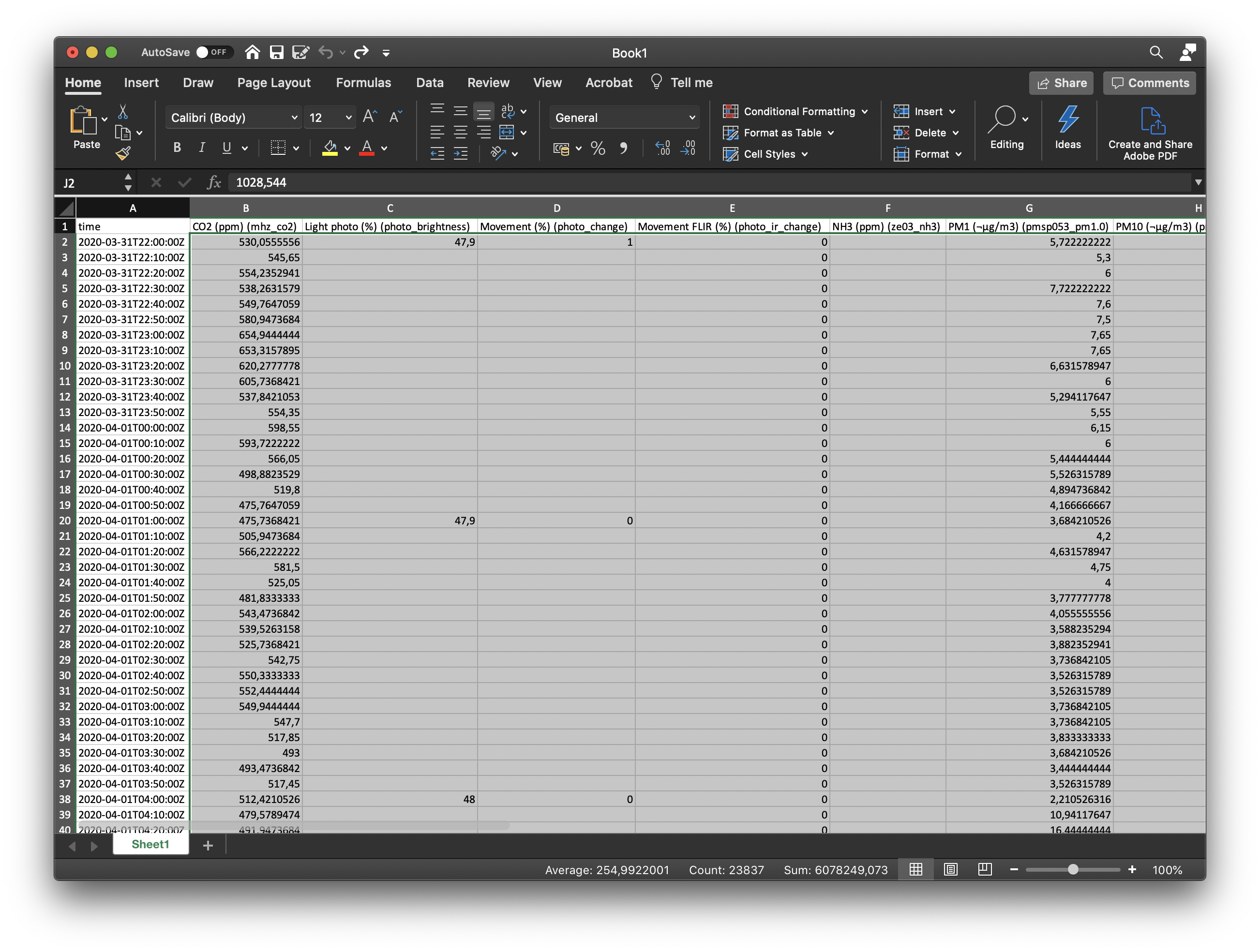 Healthyclimate excel import 6 select all numbers